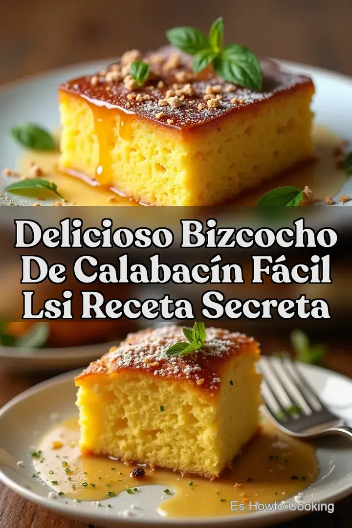 Delicioso Bizcocho de Calabac&iacute;n F&aacute;cil LSI Receta Secreta