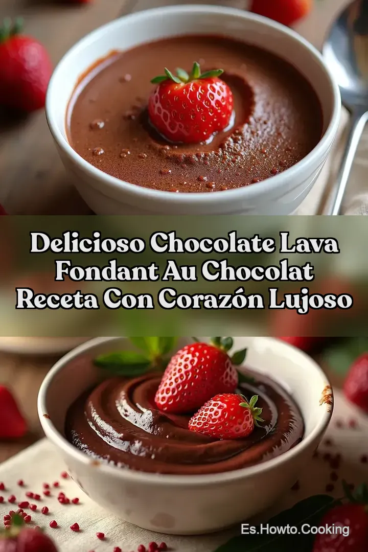 Delicioso Chocolate Lava Fondant au Chocolat Receta con Coraz&oacute;n Lujoso