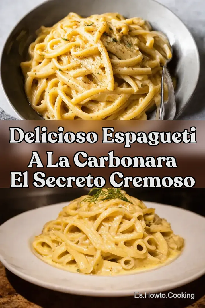 Delicioso espagueti a la carbonara El Secreto Cremoso