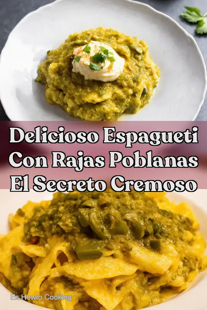 Delicioso Espagueti con Rajas Poblanas El Secreto Cremoso