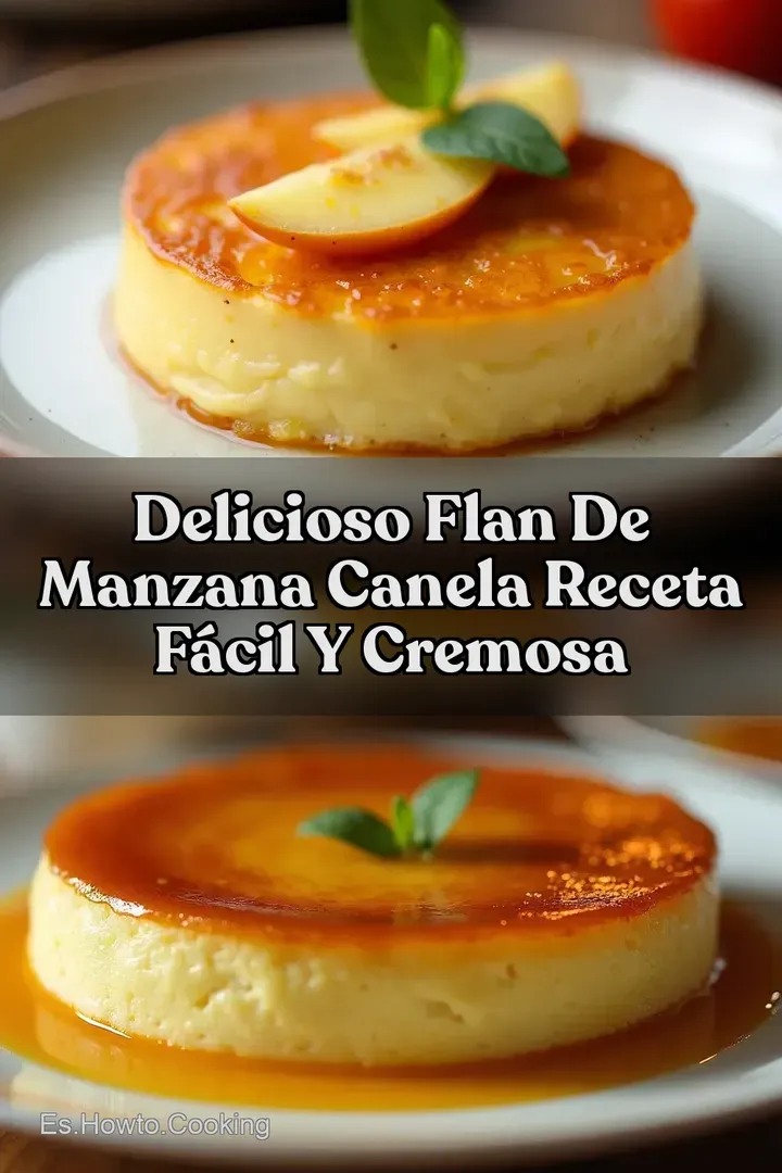 Delicioso Flan de Manzana Canela Receta F&aacute;cil y Cremosa