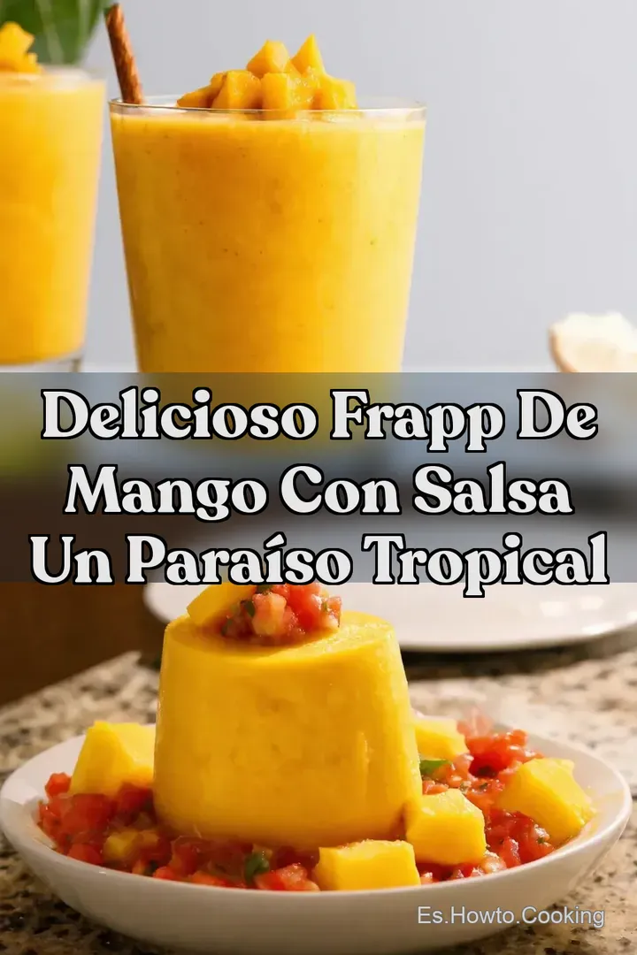 Delicioso FRAPP DE MANGO CON SALSA Un Para&iacute;so Tropical