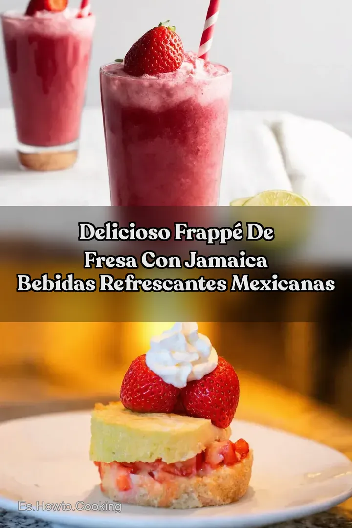 Delicioso Frapp&eacute; de Fresa con Jamaica Bebidas Refrescantes Mexicanas
