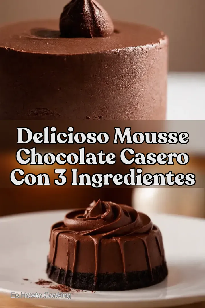 Delicioso Mousse Chocolate Casero con 3 Ingredientes
