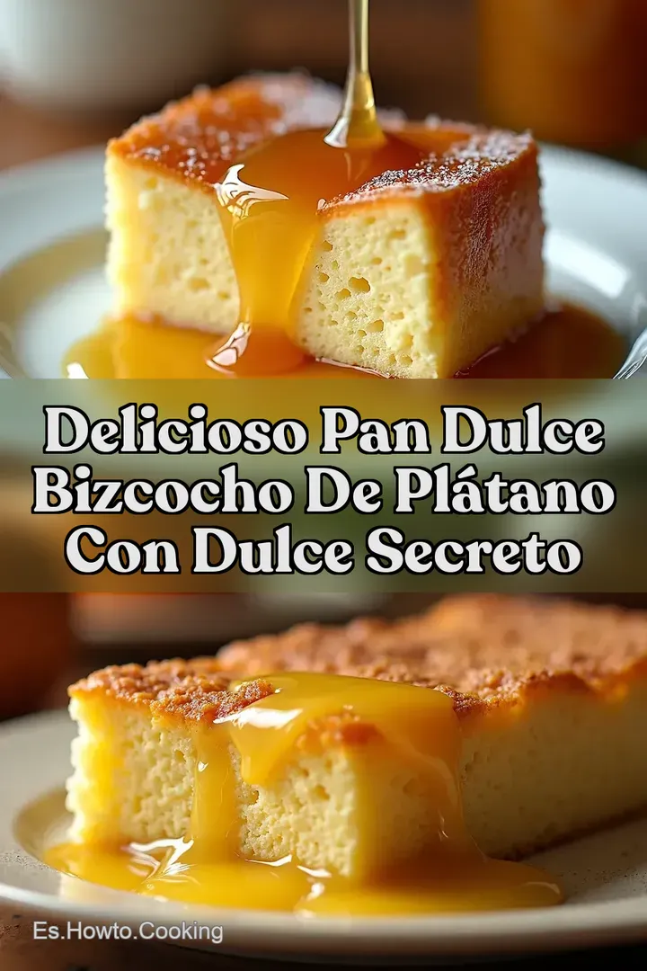 Delicioso Pan Dulce Bizcocho de Pl&aacute;tano con Dulce Secreto