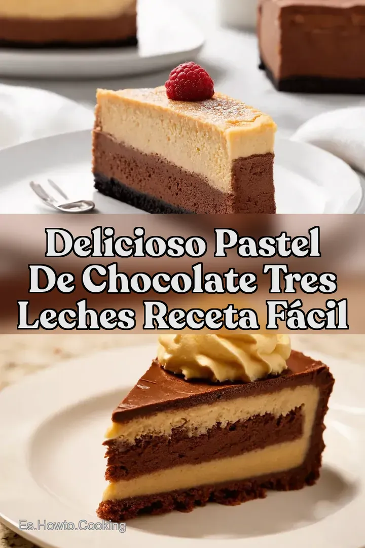 Delicioso Pastel de Chocolate Tres Leches Receta F&aacute;cil