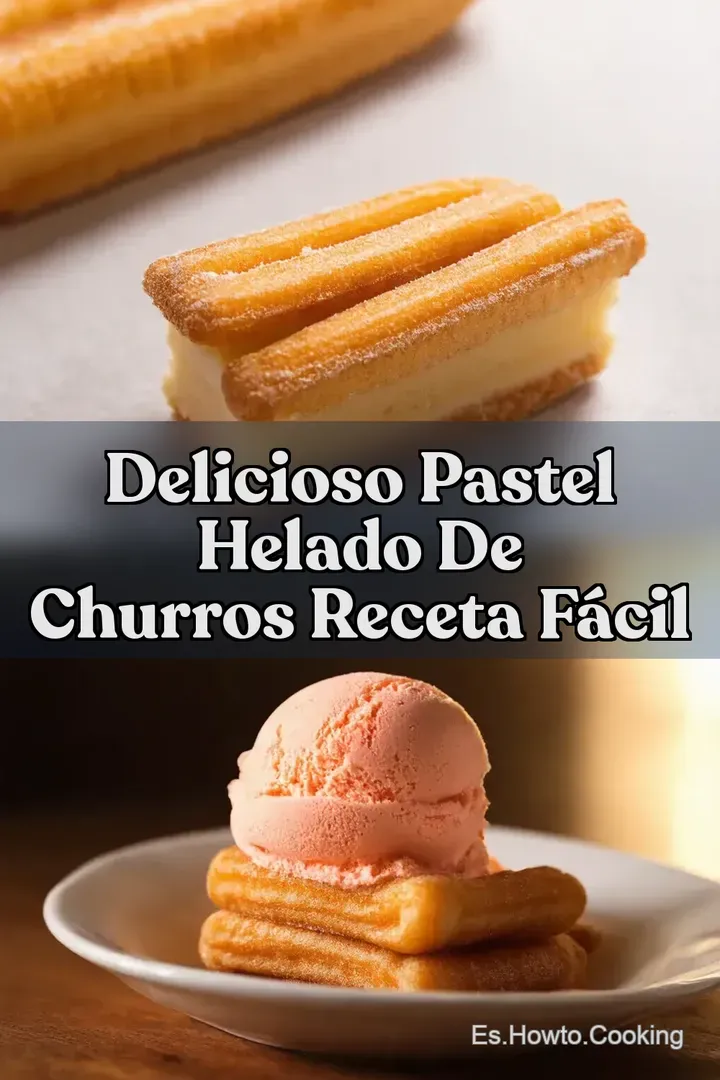 Delicioso Pastel Helado de Churros Receta F&aacute;cil