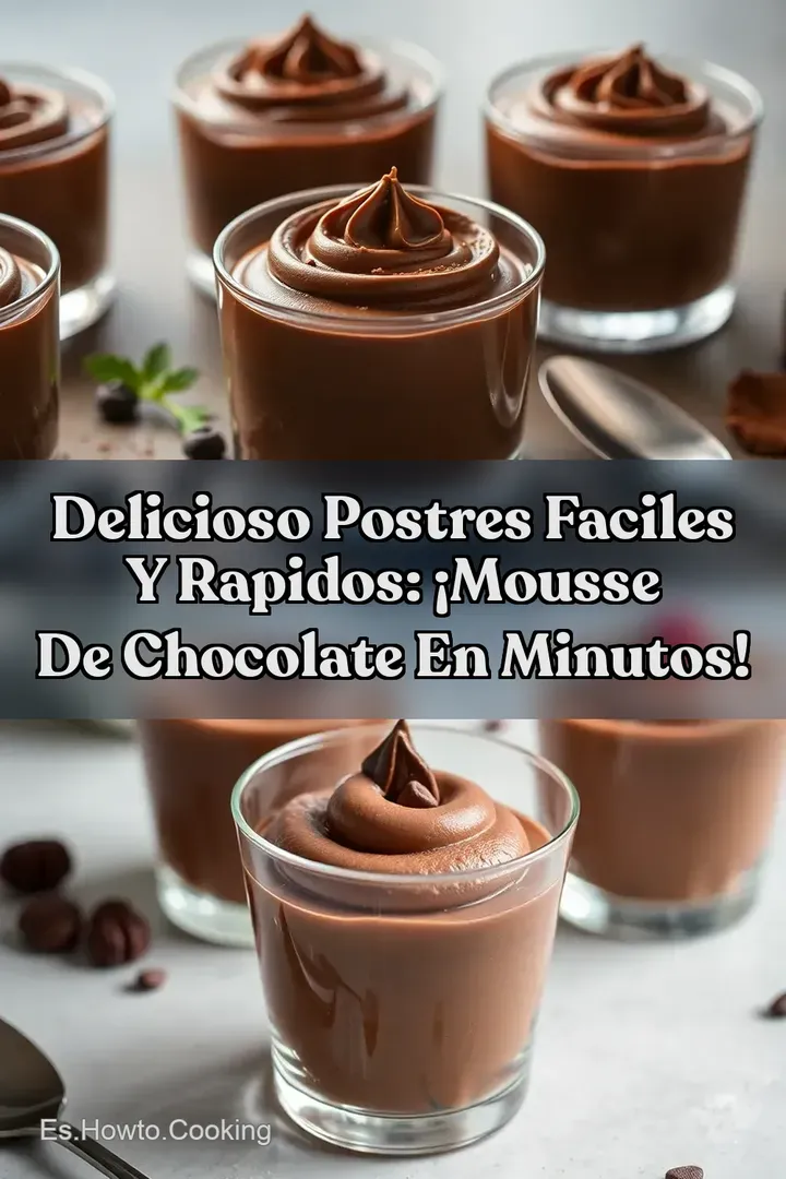 Delicioso Postres Faciles y Rapidos: &iexcl;Mousse de Chocolate en Minutos!