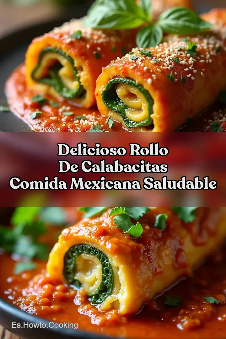 Delicioso Rollo de Calabacitas Comida Mexicana Saludable