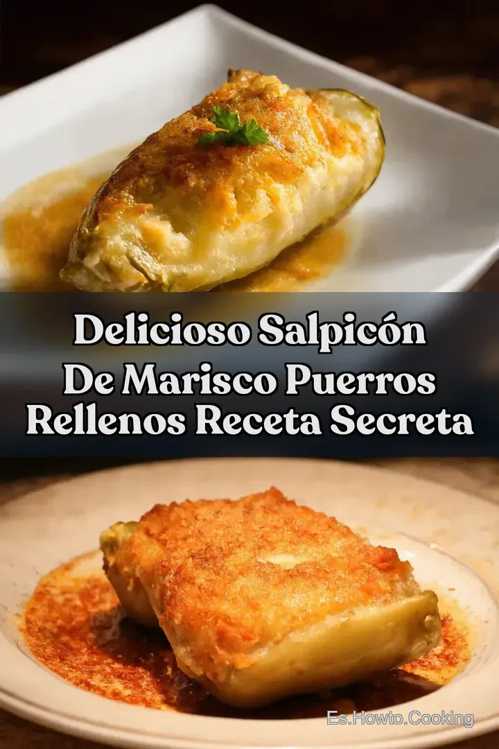 Delicioso Salpic&oacute;n de Marisco Puerros Rellenos Receta Secreta