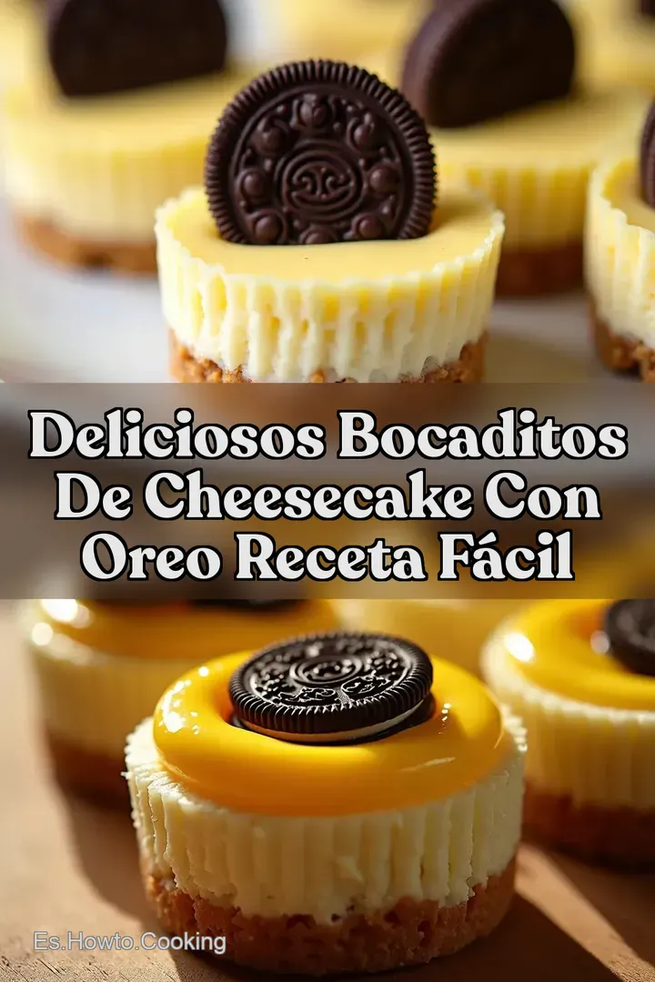 Deliciosos Bocaditos de Cheesecake con Oreo Receta F&aacute;cil