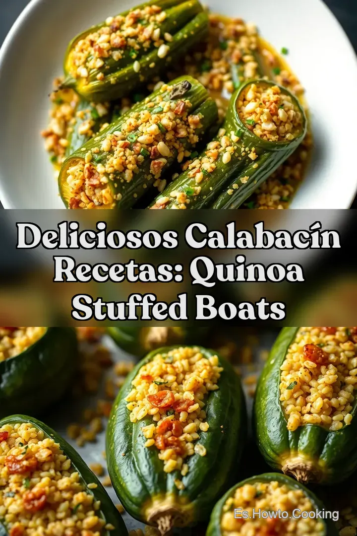 Deliciosos Calabac&iacute;n Recetas: Quinoa Stuffed Boats