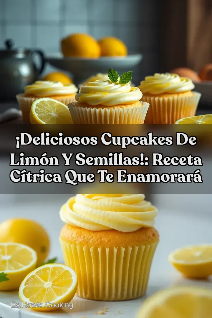&iexcl;Deliciosos Cupcakes de Lim&oacute;n y Semillas!: Receta C&iacute;trica que te Enamorar&aacute;