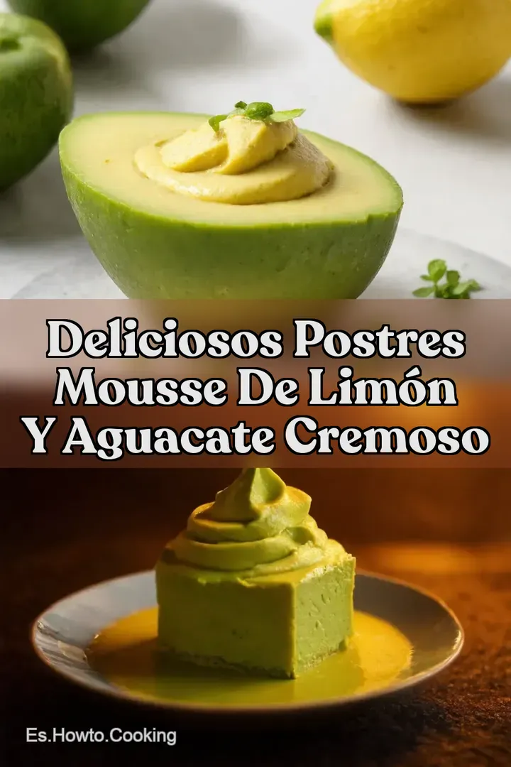 Deliciosos Postres Mousse de Lim&oacute;n y Aguacate Cremoso