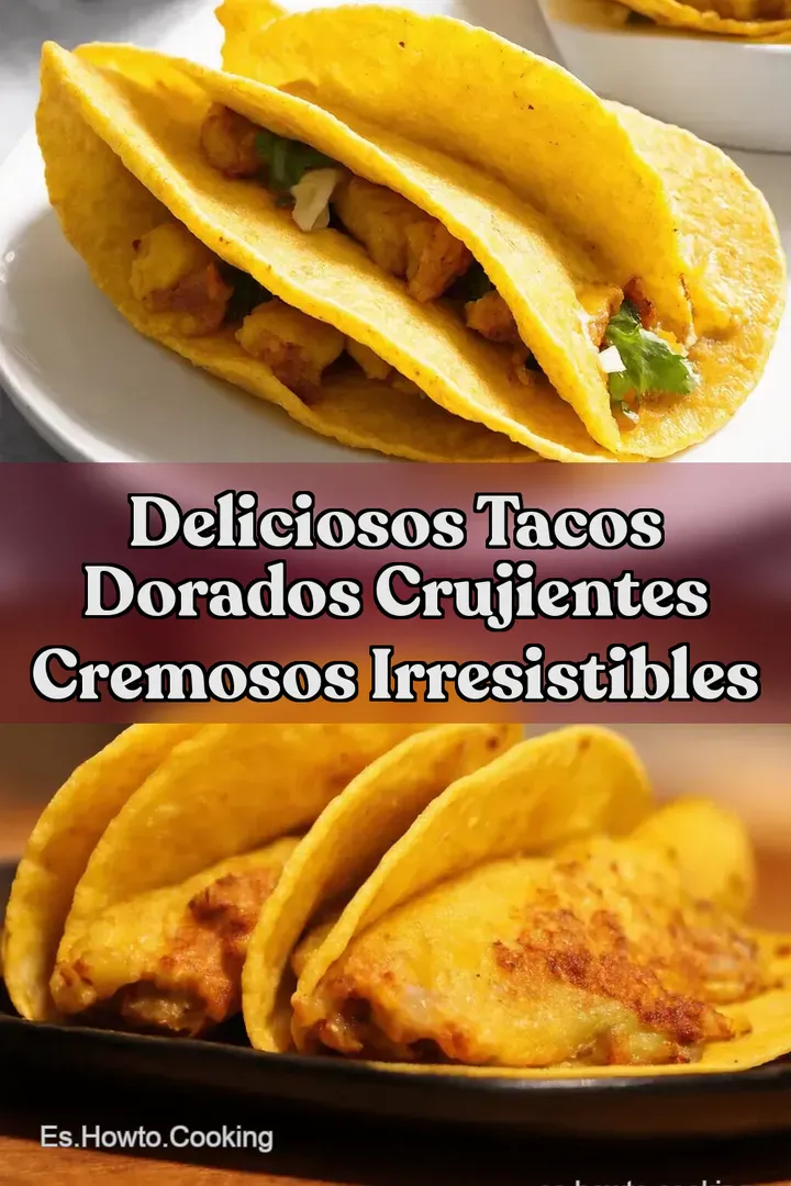 Deliciosos Tacos Dorados Crujientes Cremosos Irresistibles