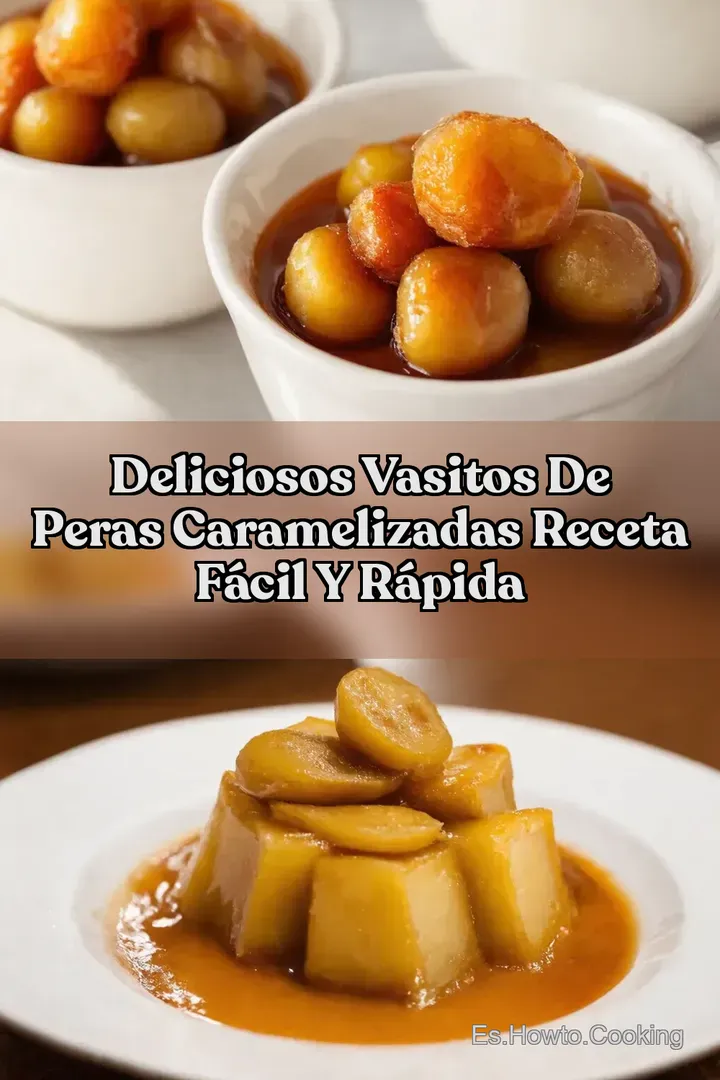Deliciosos Vasitos de Peras Caramelizadas Receta F&aacute;cil y R&aacute;pida
