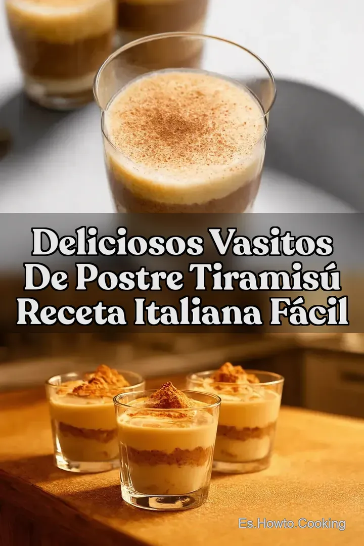 Deliciosos Vasitos de Postre Tiramis&uacute; Receta Italiana F&aacute;cil