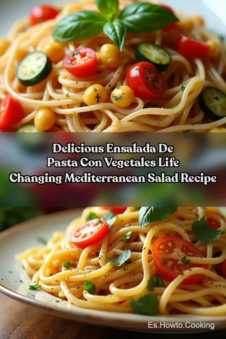 Delicious Ensalada de Pasta con Vegetales Life Changing Mediterranean Salad Recipe