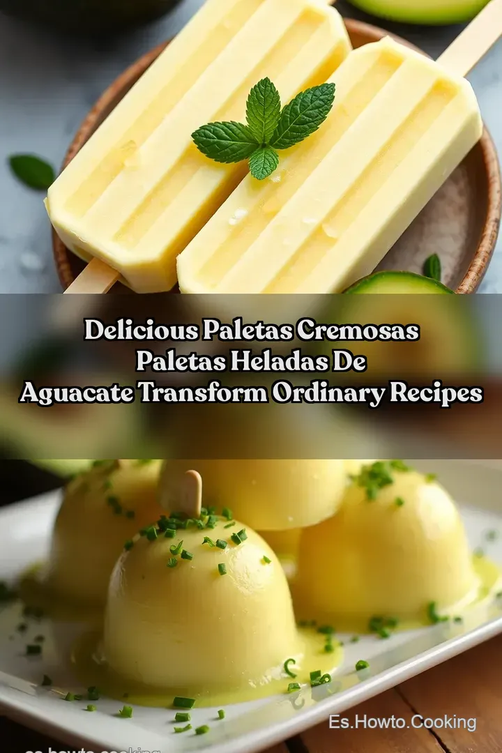 Delicious Paletas cremosas Paletas heladas de aguacate Transform Ordinary Recipes