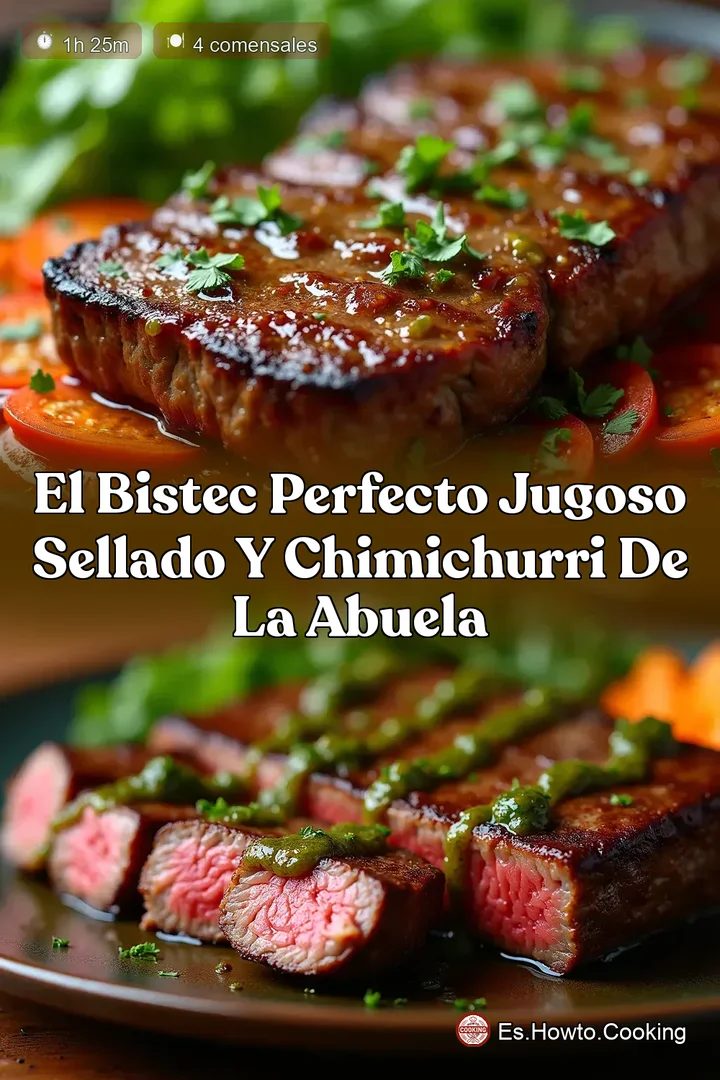 El Bistec Perfecto Jugoso Sellado y Chimichurri de la Abuela