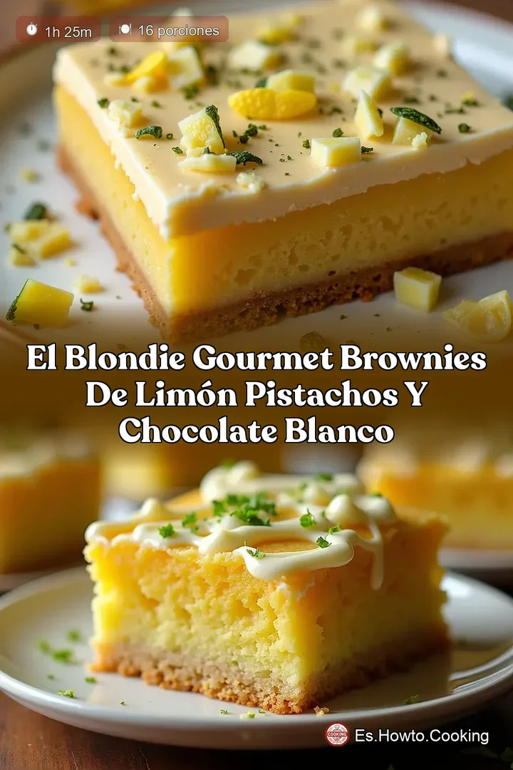 El Blondie Gourmet Brownies de Lim&oacute;n Pistachos y Chocolate Blanco