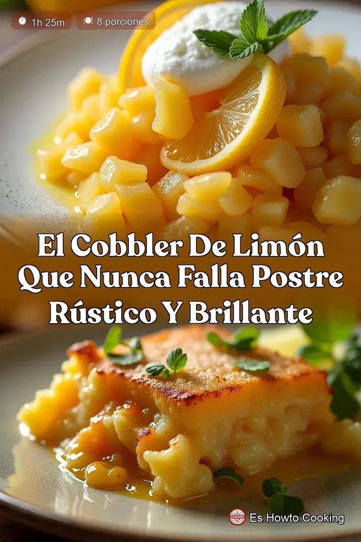 El Cobbler de Lim&oacute;n que Nunca Falla Postre R&uacute;stico y Brillante