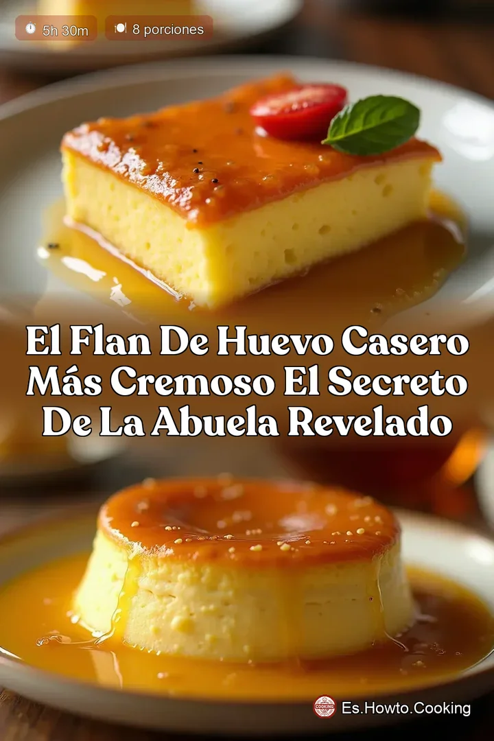 El Flan de Huevo Casero M&aacute;s Cremoso El Secreto de la Abuela Revelado