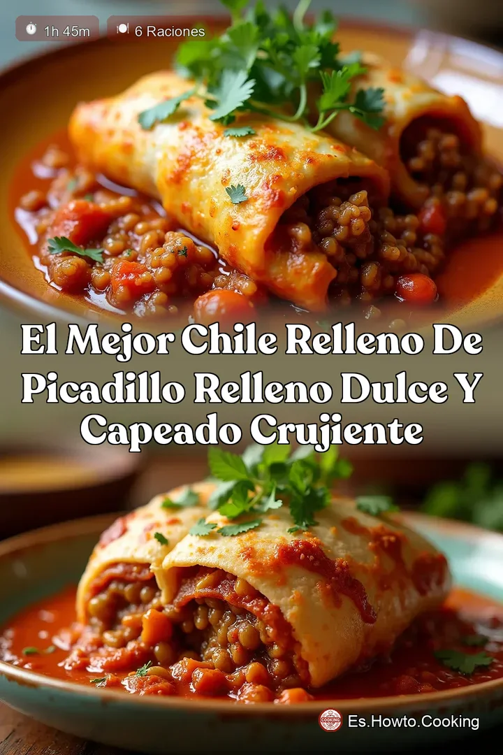 El Mejor Chile Relleno de Picadillo Relleno Dulce y Capeado Crujiente
