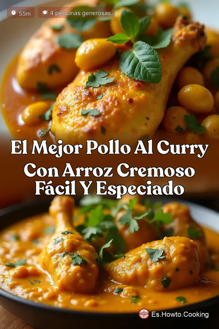 El Mejor Pollo al Curry con Arroz Cremoso F&aacute;cil y Especiado
