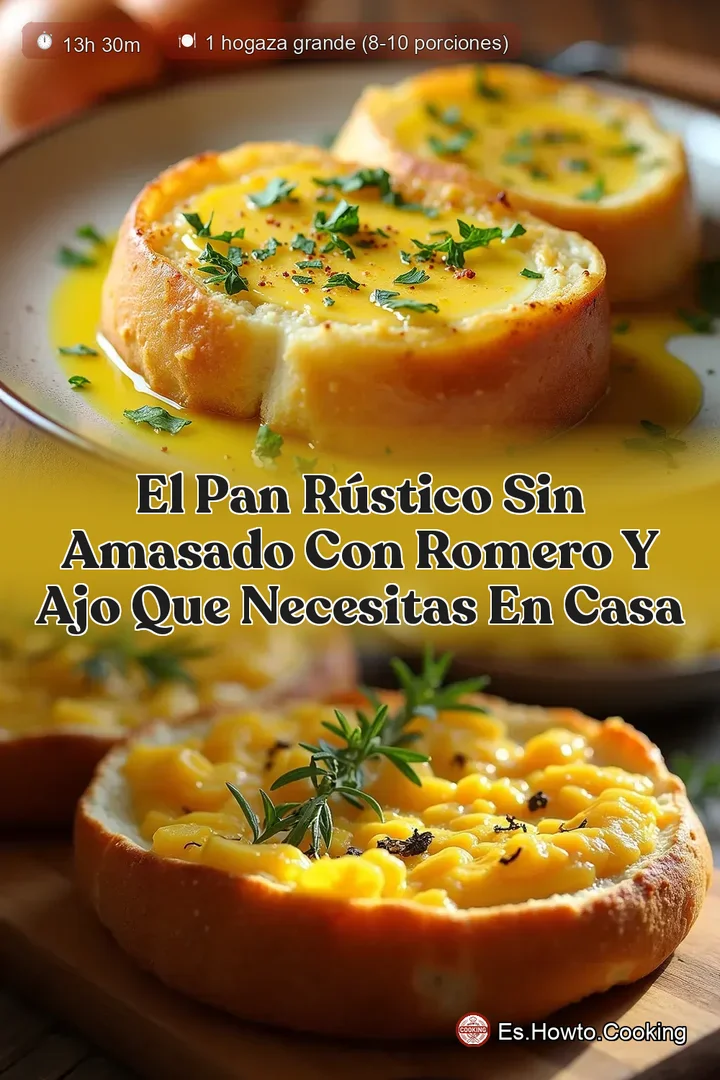 El Pan R&uacute;stico sin Amasado con Romero y Ajo que Necesitas en Casa
