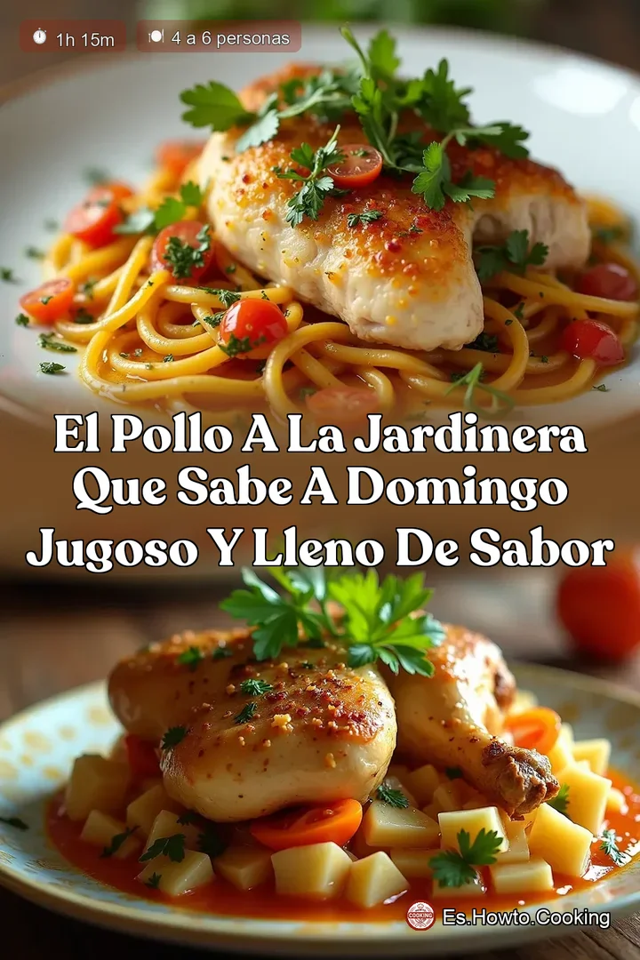 El Pollo a la Jardinera que sabe a Domingo Jugoso y Lleno de Sabor