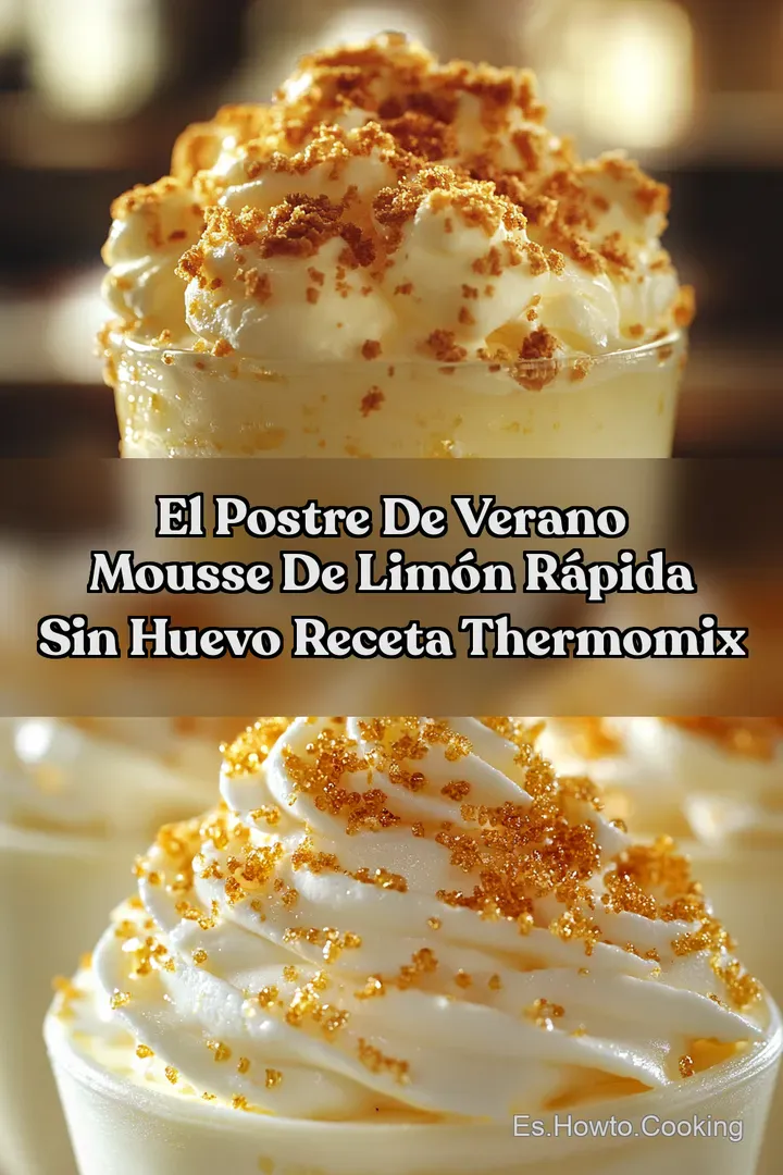 El Postre de Verano Mousse de Lim&oacute;n R&aacute;pida sin Huevo Receta Thermomix