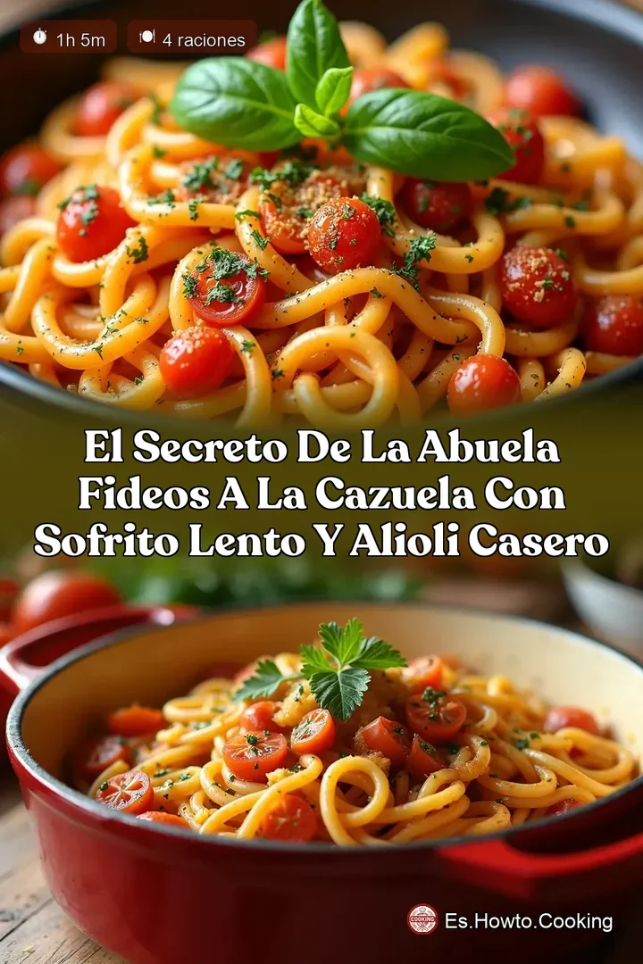 El Secreto de la Abuela Fideos a la Cazuela con Sofrito Lento y Alioli Casero