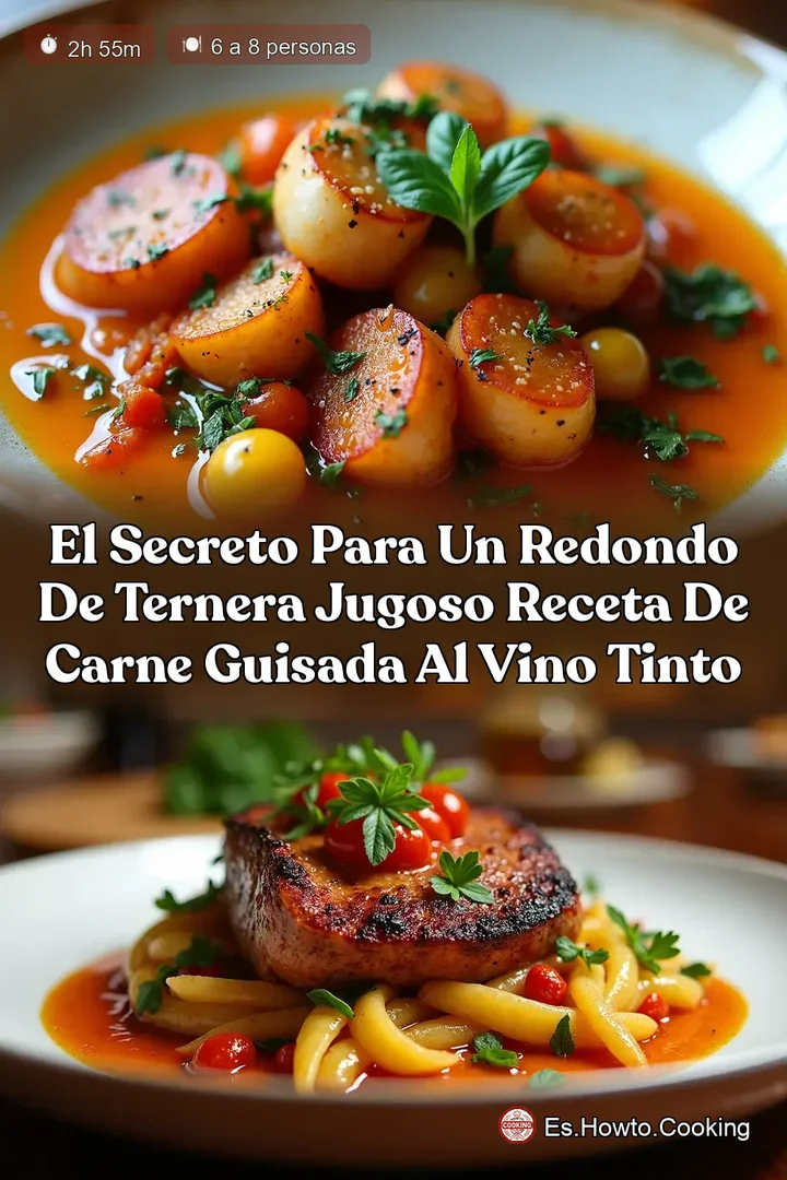 El Secreto para un Redondo de Ternera Jugoso Receta de Carne Guisada al Vino Tinto