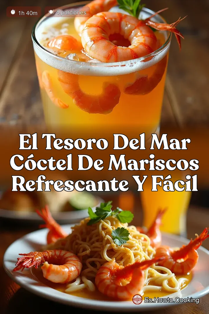 El Tesoro del Mar C&oacute;ctel de Mariscos Refrescante y F&aacute;cil