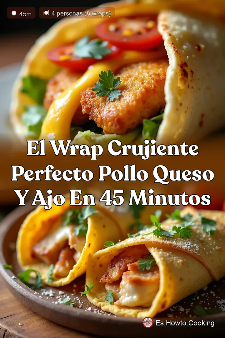 El Wrap Crujiente Perfecto Pollo Queso y Ajo en 45 Minutos