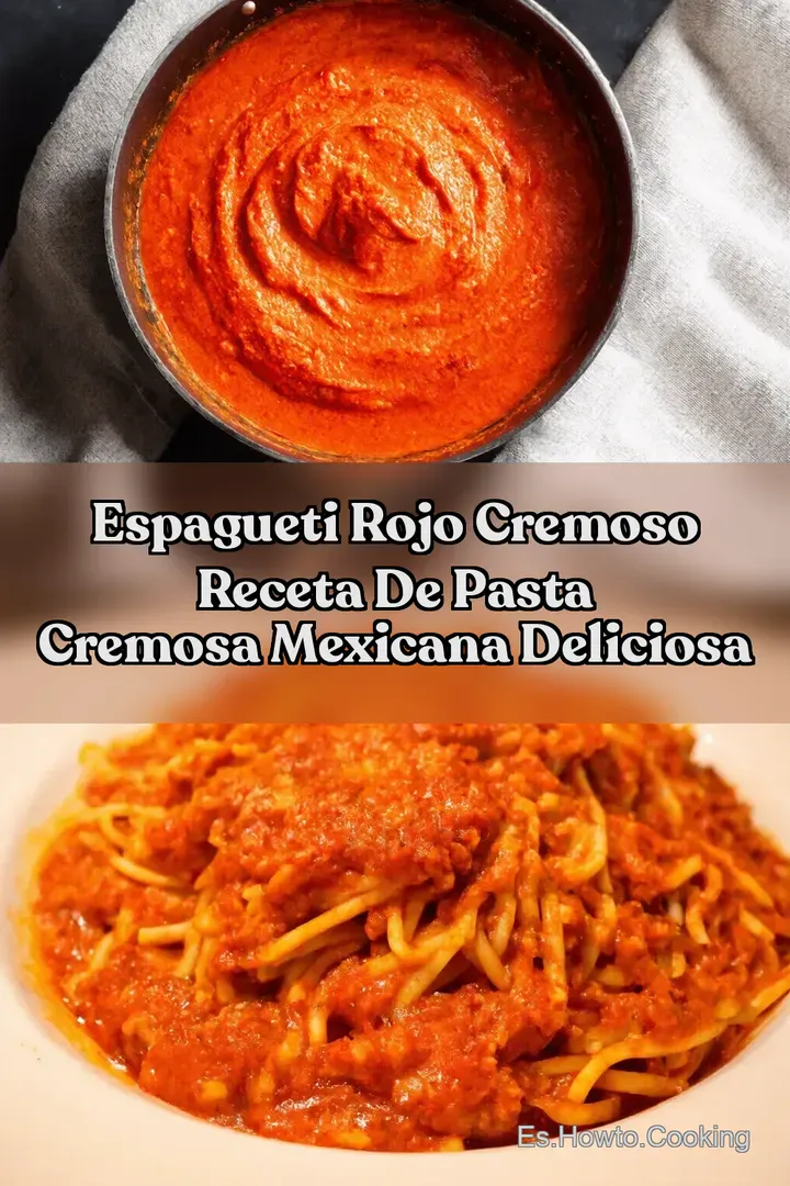 ESPAGUETI ROJO CREMOSO Receta de Pasta Cremosa Mexicana Deliciosa