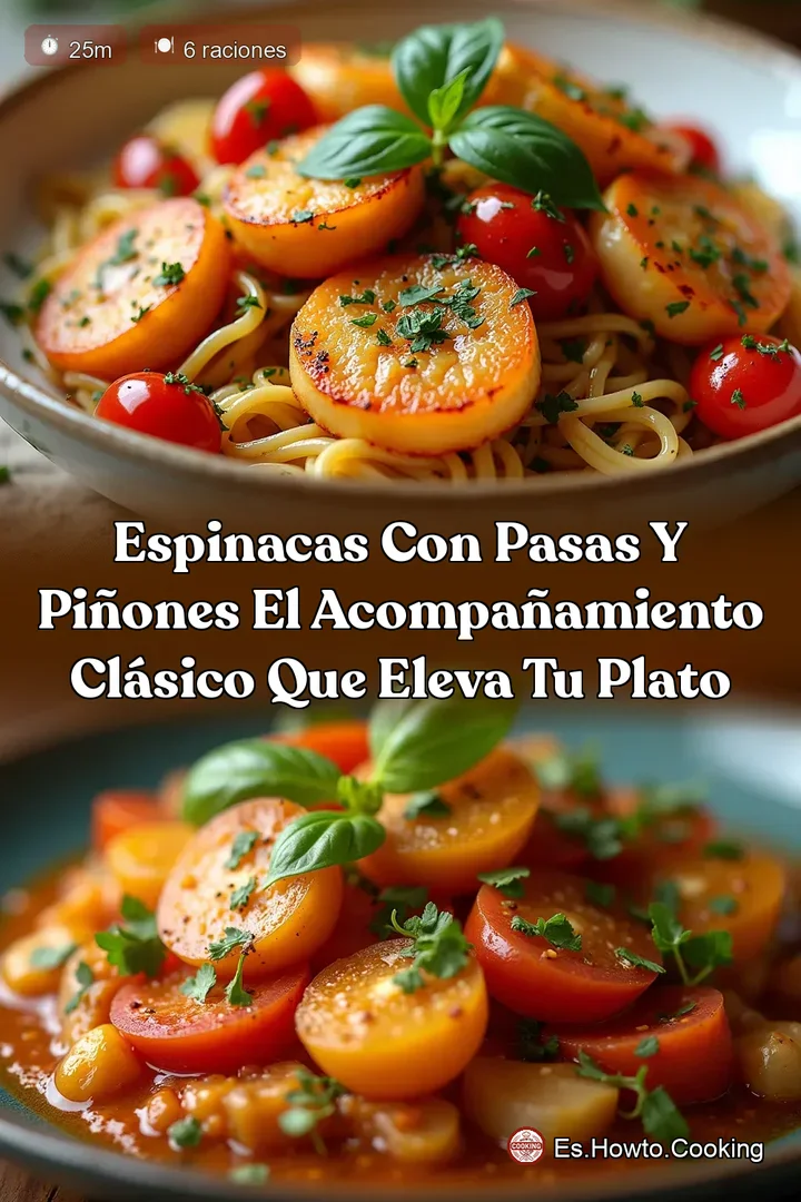 Espinacas con Pasas y Pi&ntilde;ones El Acompa&ntilde;amiento Cl&aacute;sico que Eleva tu Plato