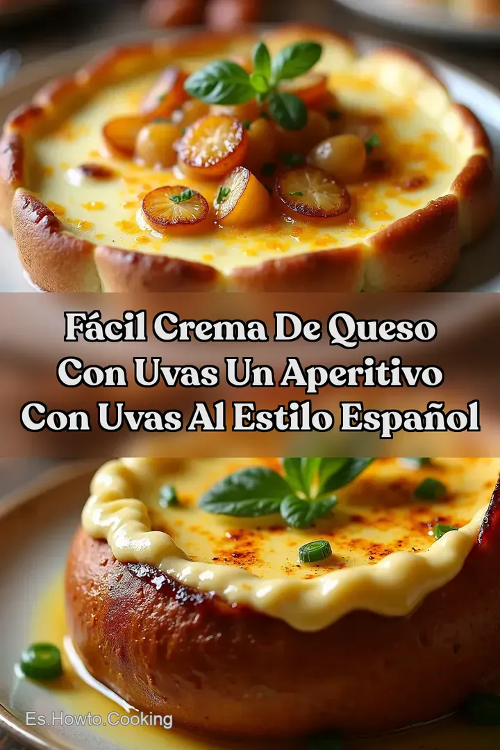 F&aacute;cil Crema de Queso con Uvas Un Aperitivo con Uvas al Estilo Espa&ntilde;ol