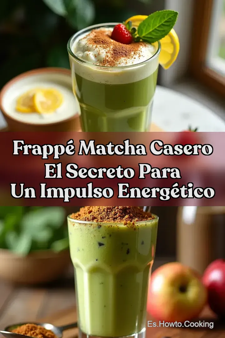 Frapp&eacute; Matcha Casero El Secreto para un Impulso Energ&eacute;tico