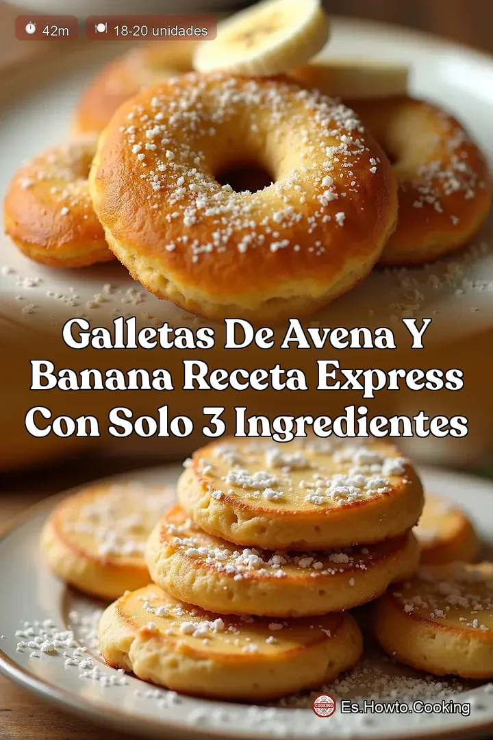 Galletas de Avena y Banana Receta Express con Solo 3 Ingredientes