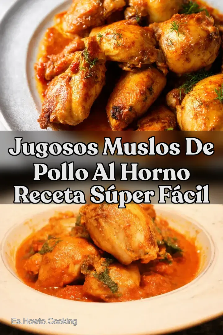 Jugosos Muslos de Pollo al Horno Receta S&uacute;per F&aacute;cil