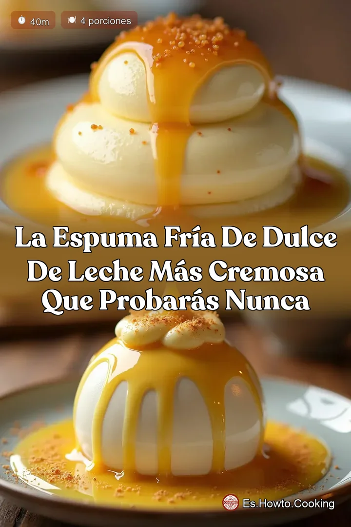 La Espuma Fr&iacute;a de Dulce de Leche M&aacute;s Cremosa que Probar&aacute;s Nunca