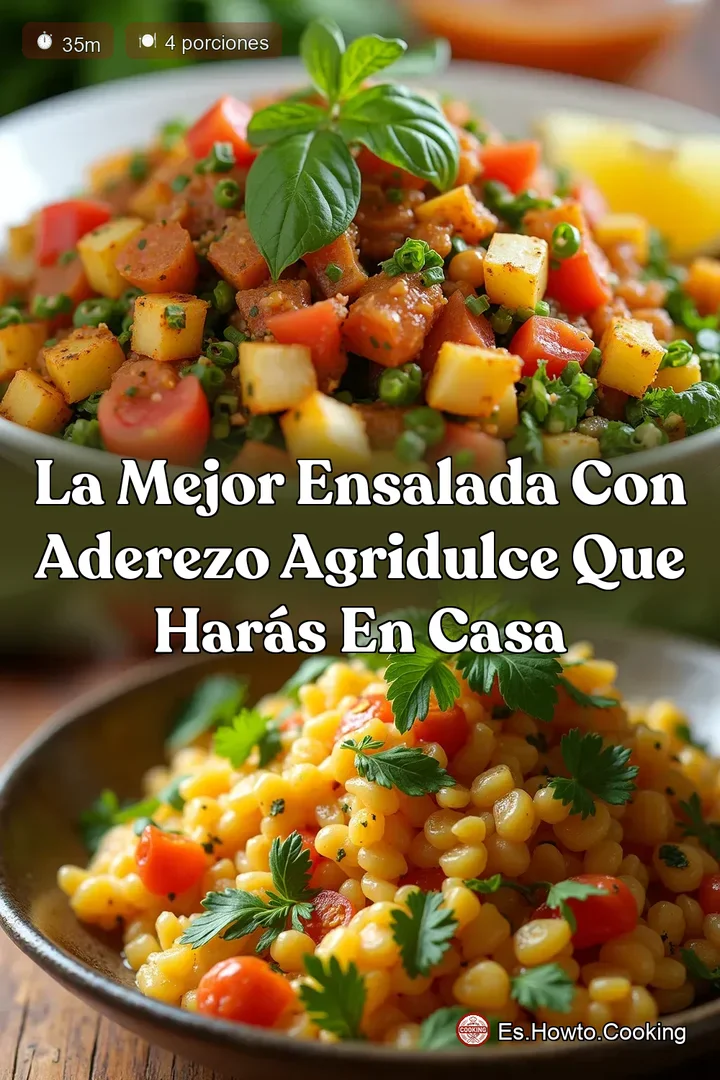 La Mejor Ensalada con Aderezo Agridulce que Har&aacute;s en Casa