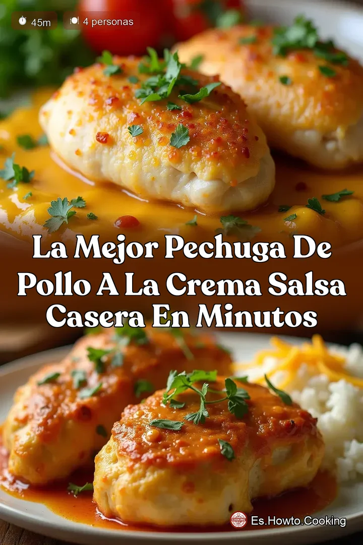La Mejor Pechuga de Pollo a la Crema Salsa Casera en Minutos