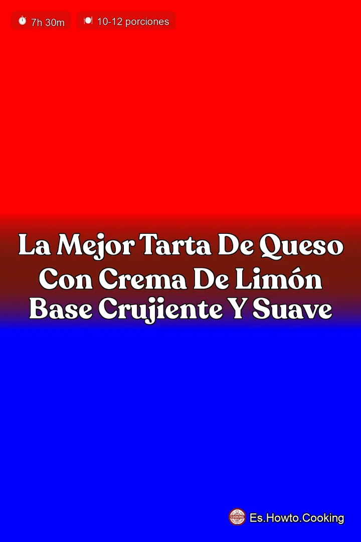 La Mejor Tarta de Queso con Crema de Lim&oacute;n Base Crujiente y Suave
