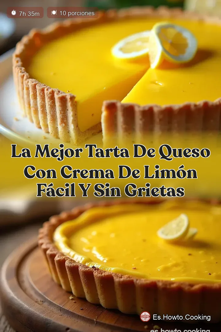 La Mejor Tarta de Queso con Crema de Lim&oacute;n F&aacute;cil y Sin Grietas