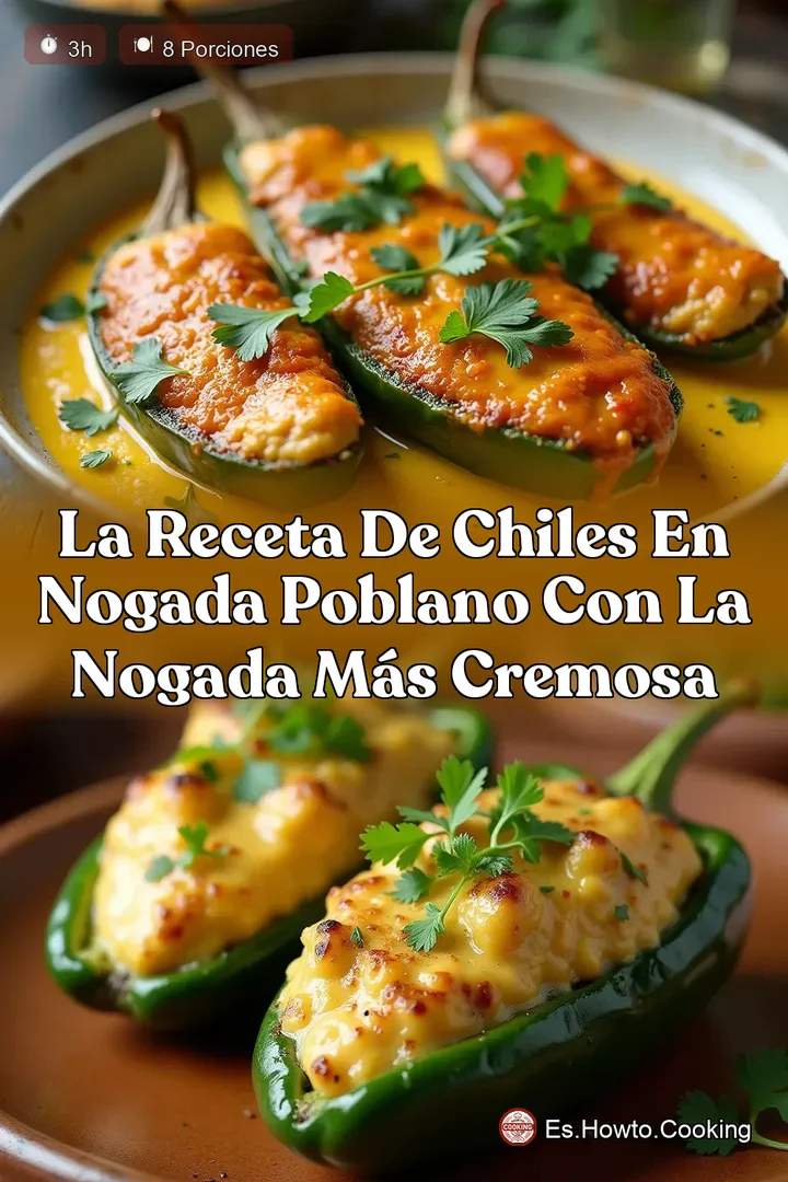 La Receta de Chiles en Nogada Poblano Con la Nogada M&aacute;s Cremosa