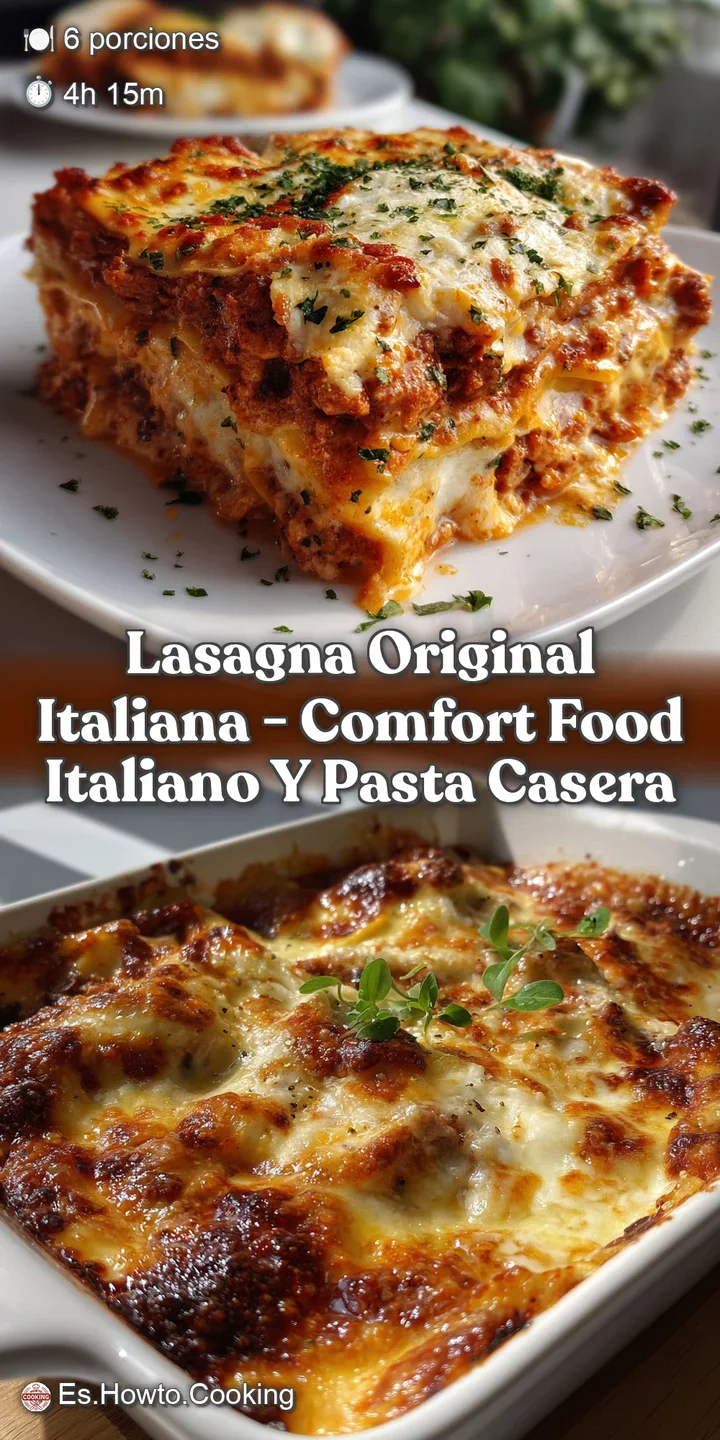 Lasagna Original Italiana - Comfort Food Italiano y Pasta Casera