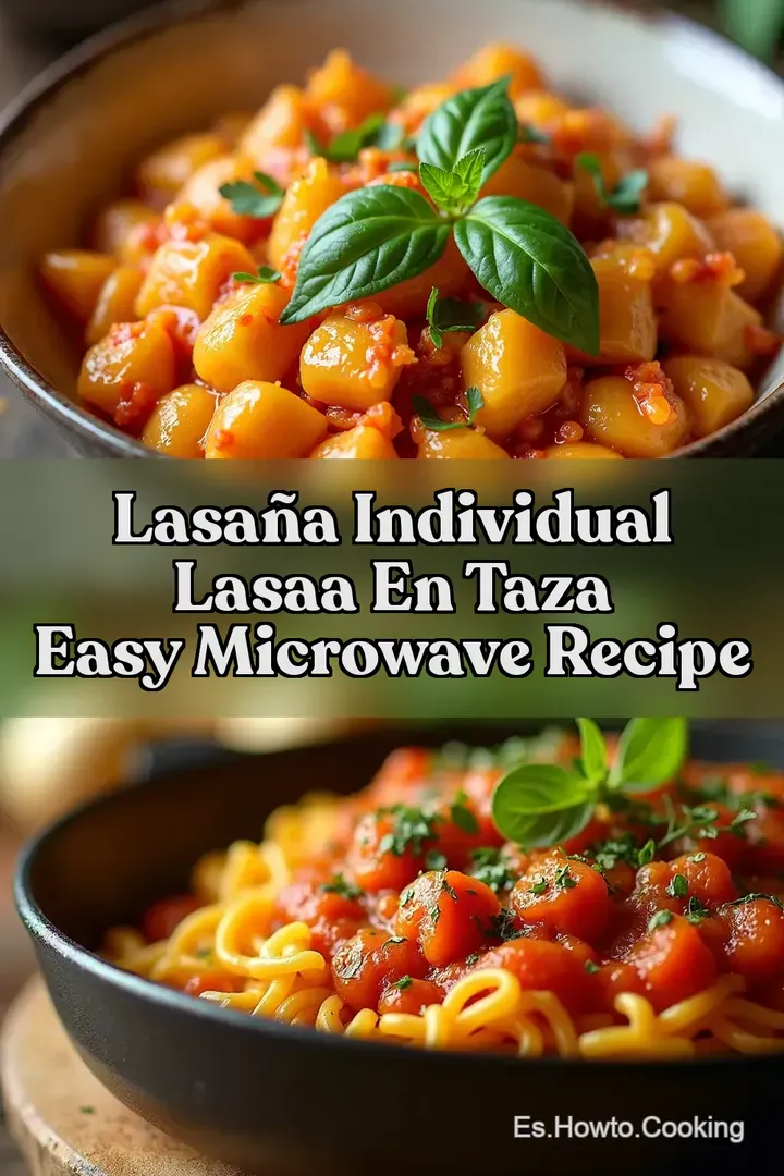 Lasa&ntilde;a Individual LASAA EN TAZA Easy Microwave Recipe